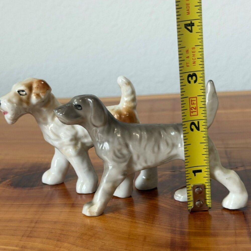 Set of 2 Vintage Ceramic Japan Dog Figurines Russell Terrier & Pointer - Picture 6 of 7